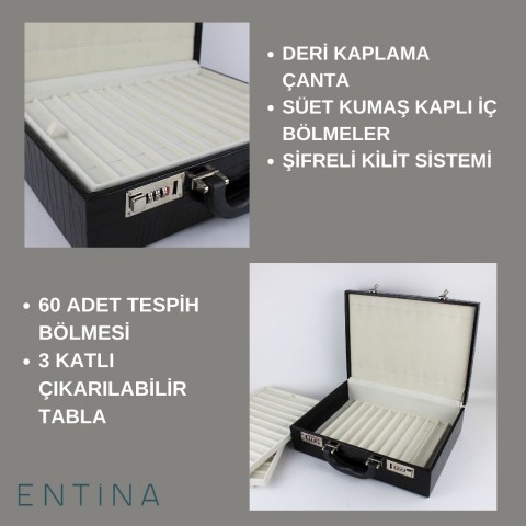 Deri Tespih Taşıma ve Saklama Çantası